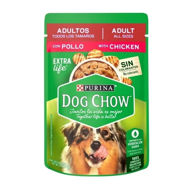 Alimento Húmedo Dog Chow Adulto 20 Sobres Sabor Pollo 100 g
