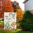 thumbnail image 3 of Hello Fall Gnomes Garden Flag Autumn Pumpkin Garden Flag 12.5x18 Double Sided Vertical Burlap, Floral Sunflower Yard Flag for Seasonal Yard Thanksgiving Farmhouse Decoration(ONLY FLAG), 3 of 6