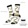 thumbnail image 4 of Susaid Funny Excavator Print Men's Moisture Wicking Cushioned Crew Work Boot Socks Suitable for Size 36-45, 4 of 6