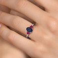 thumbnail image 4 of Gem Stone King 2.50 Ct Oval Blue Sapphire Red Ruby 925 Sterling Silver Ring (Size 8), 4 of 6