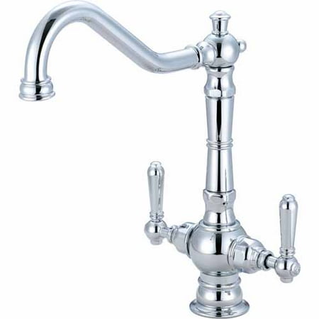 Pioneer 2AM400 Two Handle Kitchen Faucet, PVD Polished Chrome Finish