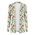 thumbnail image 3 of Womens Long Cardigan Sweaters Christmas Print Oversized Open Front Tops Winter Fashion Long Sleeve Party Cardigans Comfortable Cute Outfits, 3 of 4