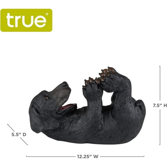 Lucky Lab Tabletop Wine Bottle Holder for Dog Lovers Black
