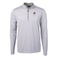 thumbnail image 2 of Men's Cutter & Buck Gray Georgia Bulldogs Alumni Logo Virtue DryTec Eco Pique Micro Stripe Recycled Quarter-Zip Top, 2 of 3