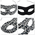 thumbnail image 3 of Unique Bargains 1 Pc Leopard Party Mask Blue Beige Fabric EVA, 3 of 5