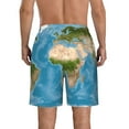 thumbnail image 3 of Kdxio Earth View World Map Pattern Mens Casual Shorts - Drawstring Summer Beach Sports Shorts for Men, 3 of 9