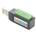 thumbnail image 1 of RJ45 Screw Terminal Connector RJ45 Solderless Male Plug to 8-Pin Terminal Block Adapter for Ethernet Cat5 /6/7 AV, 1 of 6