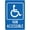 Warning Sign 2, variant on Handicapped Parking Blue Sign - 8"x12" Metal Security Tin Warning Sign, Accessibility Decor for Street Business Home Parking Lot