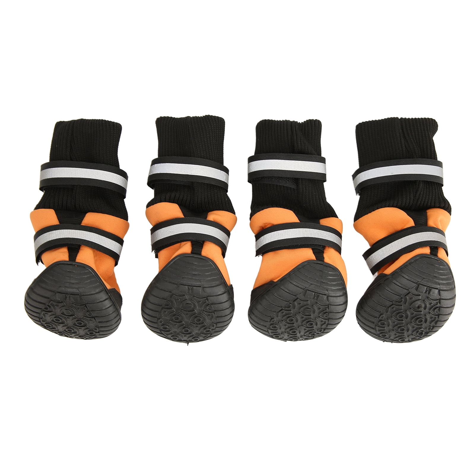 Dog Boots, Waterproof Dog Hiking Boots Prevent Slip Orange For Walking
