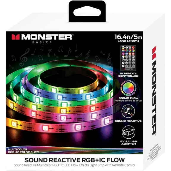 Monster Smart Light Bulbs, Multi-Color LED Wi-Fi Light Bulbs w/ App & Voice Control, 9 watts, 2-pack