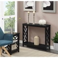 thumbnail image 1 of Convenience Concepts Titan Table Console avec Tablette, Fini Bois Noir, 1 of 7