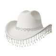 thumbnail image 3 of Women's Hats White Cowgirl Hats Women Sequin Sparkle Cowgirl Hat Ladies Hats Neon Cowboy Hat, 3 of 3