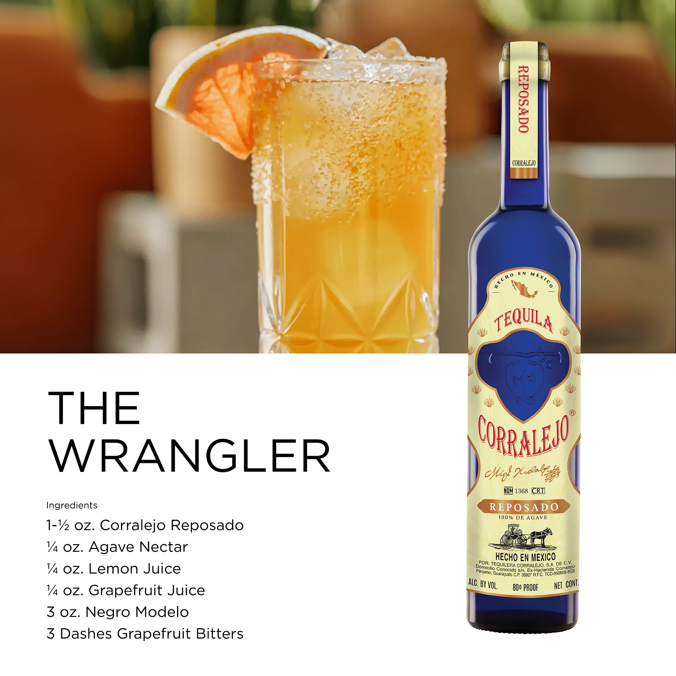 Corralejo 100% Blue Weber Agave Reposado Tequila, 750 ml Bottle, 40% ABV