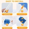 thumbnail image 6 of 360° Electrostatic Duster Refills, 2026 New Washable & Reusable Microfiber Pads Fleece Duster Refill Compatible Tools for Cleaning Home, Blinds, Car, Pet, Furniture, Fans (1 Handle + Refill), 6 of 8
