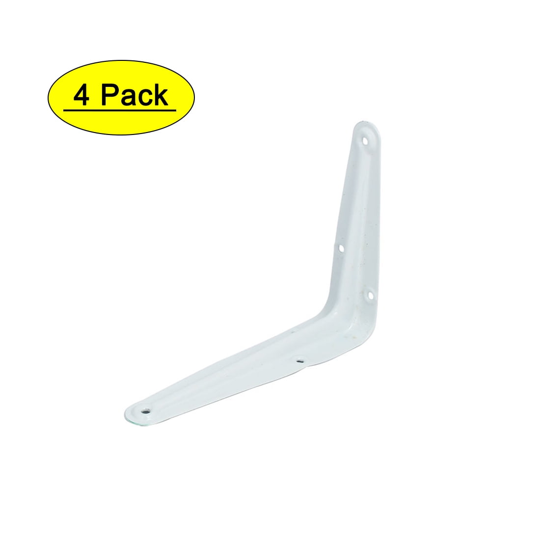 Uxcell 6' Length Metal L Shape Wall Mounted Shelf Brackets Support Brace 4pcs