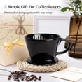 thumbnail image 6 of Pour Over Coffee Maker, Non-Electric Pour Over Coffee Dripper, Manual Brew Maker, Single Cups Porcelain Slow Brewing Accessories for Gifts, Black, 6 of 7