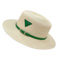 thumbnail image 1 of Sombrero de paja para mujer, con circunferencia de cabeza de 58 a 60 cm, estilo retro, plano, para viajes al aire libre, vacaciones, 1 of 5