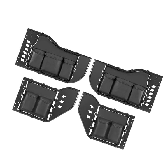 KFFKFF Steel Tubular Half Doors for Jeep Wrangler JL 2018-2026 & Gladiator JT 2020-2026, 4-Door Off-Road Front and Rear Doors with DOT Approved Mirrors and Storage Bag