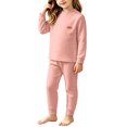 thumbnail image 5 of QSXADF Kid's Fall/Winter Fuzzy Casual Fleece Set Graphic Long Sleeve Tight Letter Thermal Top Pant 2 Piece Set For Home Wear Children Clothing Set, 5 of 6
