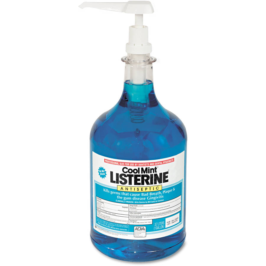 Listerine Cool Mint Antiseptic Mouthwash for Bad Breath, 1 Gallon
