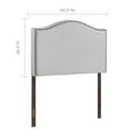 thumbnail image 5 of Modern Fabric Upholstered Twin Panel Headboard in Sky Gray, 5 of 5