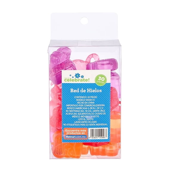 Set de 30 de Cubos de Hielo Way to Celebrate Reutilizables para Enfriar Bebidas
