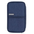 thumbnail image 1 of Cartera para pasaporte, impermeable, a prueba de polvo, para viaje, organizador de tarjetas de crédito, bolso de mano, azul marino, talla S, 1 of 14