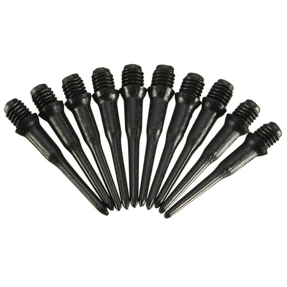 LEORX Durable POM Dart Tips with Spiral Design for Easy Installation on Darts and Electronic Darts 100pcs Black