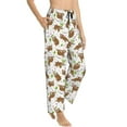thumbnail image 3 of Cauagu Cute Sloth Pajama Pants for Women Loose Fit Wide Leg Trouser Pants Casual Elastic Waist Drawstring Lounge Pants, 3 of 6