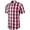 Blue&Red&White, variant on Mens Button Down Short Sleeve Shirts Plaid Casual Soft Dress Regular Fit Shirt With Pocket Red and Blue L