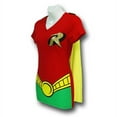 thumbnail image 2 of Robin tsrobingcostcapevnek-js Womens V-Neck Caped Costume T-Shirt, Red - Small, 2 of 5