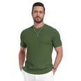 thumbnail image 4 of Iceglad Mens Knit T Shirt Short Sleeve Crewneck Summer Casual Textured Pullover Lightweight Ribbed Viscose Sweater Tee Soft Breathable Fashion Shirt, 4 of 10