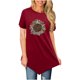 thumbnail image 1 of Día de la Independencia Moda Mujer Casual Manga corta Cuello redondo Impreso Tops Blusa Pompotops hkajfhjk468683, 1 of 6