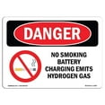 thumbnail image 1 of SignMission OS-DS-A-1014-L-1483 10 x 14 Po Signe de Danger OSHA - Zone de Charge de la Batterie Non Fumeur, 1 of 1