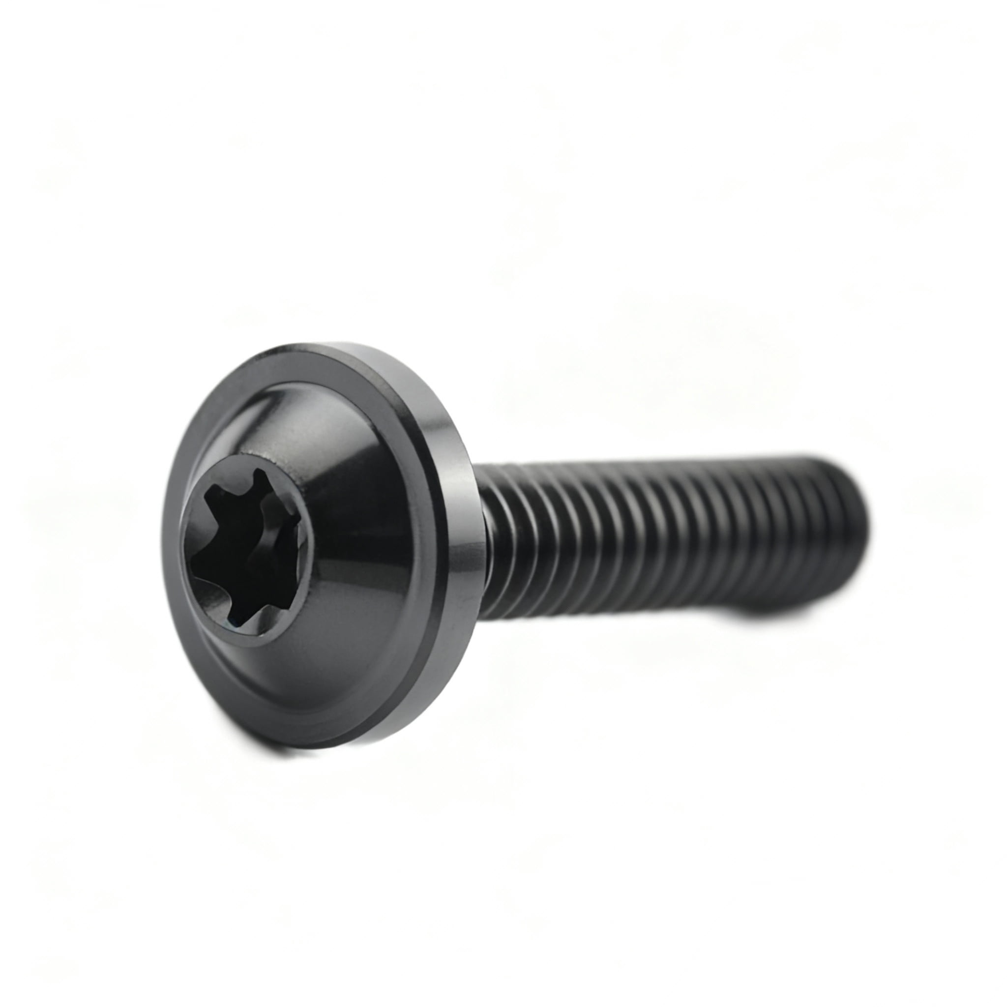 4pcs Titanium Ti M6x15mm Button Torx Head Bolt Screw for Bicycle Motorcycle M6x15, Black