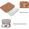 thumbnail image 2 of Mosiso 13.3 inch Laptop Sleeve for MacBook Pro 14 inch M4 M3 M2 M1 Lenovo Dell HP Asus Acer, Protective Neoprene Notebook Bag with Small Case, Brown, 2 of 8