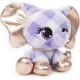thumbnail image 2 of P.Lushes Designer Fashion Pets Ella L’Phante Elephant Premium Stuffed Animal, Blue and Gold, 6”, 2 of 6
