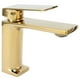 thumbnail image 3 of Grifo de lavabo dorado, grifo de agua fría y caliente de un solo orificio para baño, para lavabo doméstico G1/2, 3 of 5