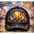 thumbnail image 3 of WKSCLPAI US 250th Anniversary Hat,1776 - 2026 Celebrating American 250 Years Birthday Commemorative Hat, Eagle Liberty Cross Printed Patriotic Baseball Cap for Men Women, #A, 3 of 9