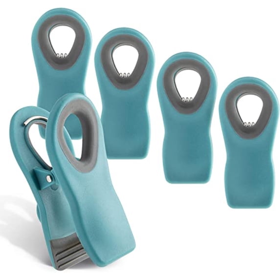SUTENG 5 Pc Chip Bag Clips: Keep Your Snacks Fresh and Crispy! Kitchen Clips for Ultimate Food Preservation
