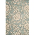SAFAVIEH Roslyn Colton Floral Wool Area Rug, Light Blue/Ivory, 5' x 8 ...