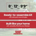 thumbnail image 3 of Handy Home Products Tribeca 8 ft. x 12 ft. Wood Storage Shed (Floor Included), 3 of 7
