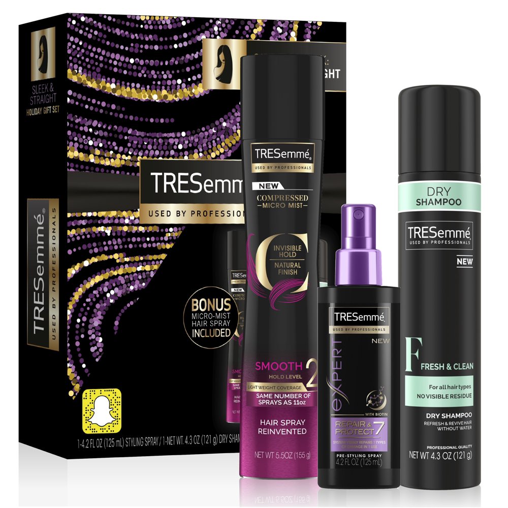 TRESemme 3-Pc Gift Set Sleek & Straight (Pre-Styling Spray, Hair Spray