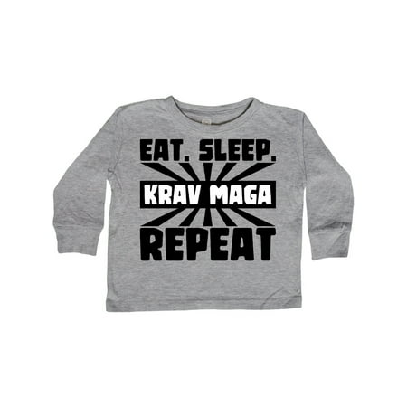 

Inktastic Eat Sleep Krav Maga Repeat Gift Toddler Boy or Toddler Girl Long Sleeve T-Shirt