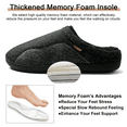 thumbnail image 6 of Men's House Slipper Memory Foam Slip On Bedroom Shoes Size 15-16, Black, 6 of 6
