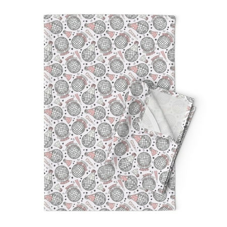 

Printed Tea Towel Linen Cotton Canvas - New Year Groovy Party Hippie Holidays Festive Print Decorative Kitchen Towel by Spoonflower