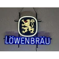 Queen Sense 24"x18" Custom Lowenbraus LED Sign Light Neon Signs With Dimmer Party Home Wall Decor Lights W124LBL-XLED