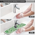 thumbnail image 5 of Coolnut 2 Pack Faucet Mat Splash Guard for Kitchen Sink, Tea Pattern 14x5 Inch Super Absorbent Microfiber Sink Protector Mat, Kitchen Sink Mat Machine Washable Kitchen Sink Accessories, 5 of 7