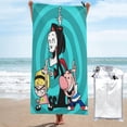 thumbnail image 1 of Toalla de playa Billy & Mandy, suave, de secado rápido, resistente a la arena, para piscina, yoga, gimnasio, camping, toallas de baño ligeras, regalo para niños, niñas, niños y adultos, 27,5 x 55, 1 of 8