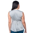 thumbnail image 2 of Blusa Maternidad Rayada Fresca Cómoda Ropa Embarazo Blusa Suave Mujer Sin Mangas Casual Color Gris, 2 of 5